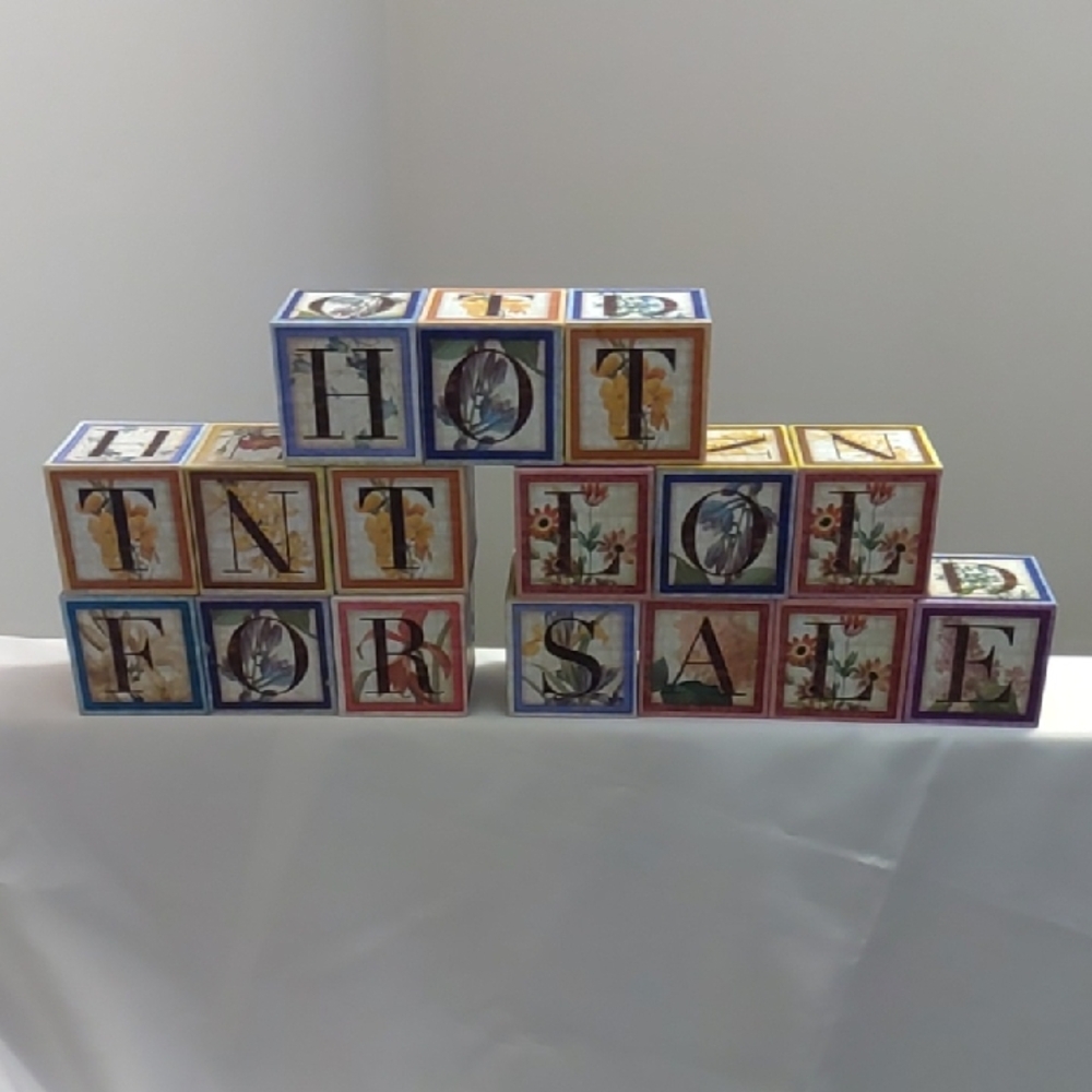 Decorative floral Alphabet Blocks
